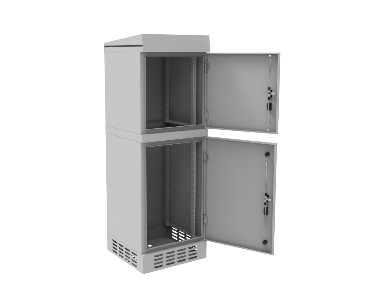 Outdoor cabinets - free-standing: SZWM-610/1830/610-P-19"-30U-S-R7035